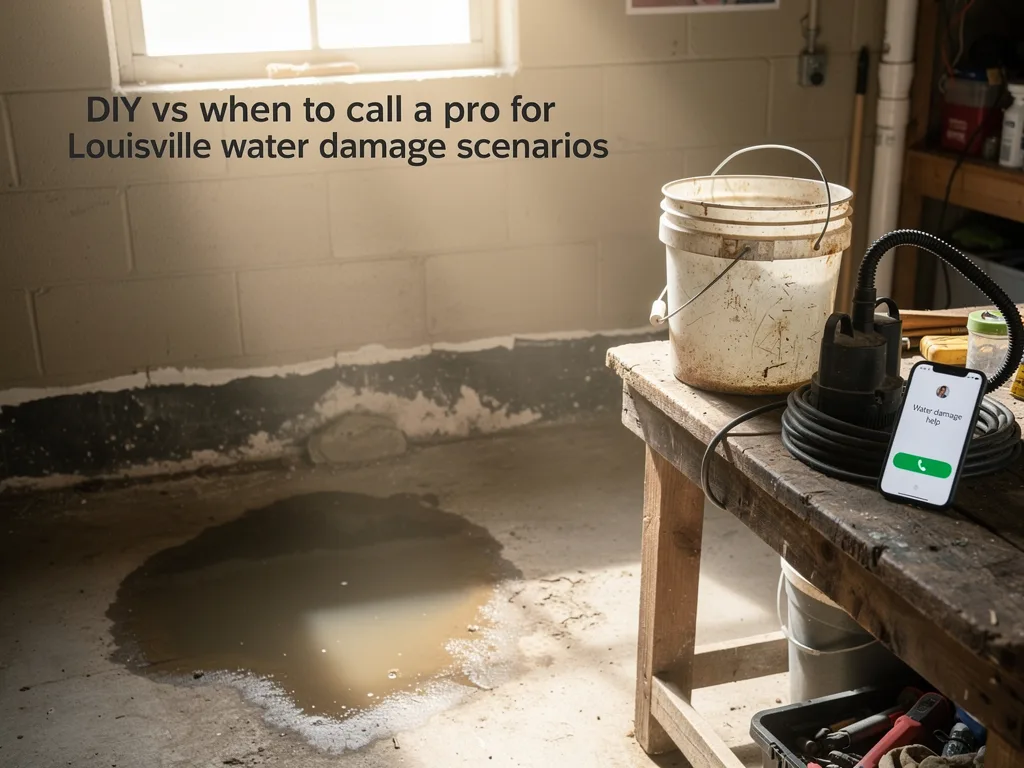 DIY vs when to call a pro for Louisville water damage scenarios